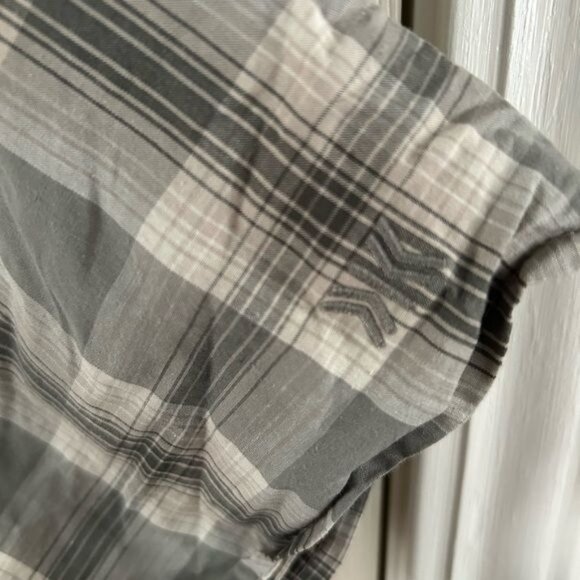 DKOTA Grizzly Button Snap Green Plaid Short Sleeve Shirt, Sz Large - Picture 10 of 16